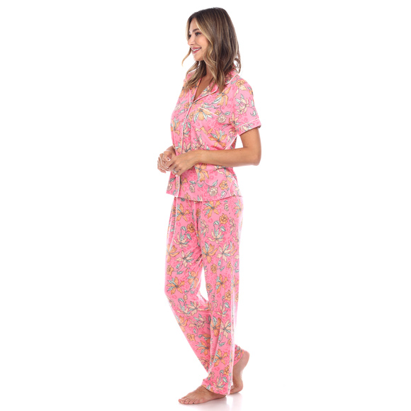 Short Sleeve & Pants Tropical Pajama Set - Picture 3 of 4